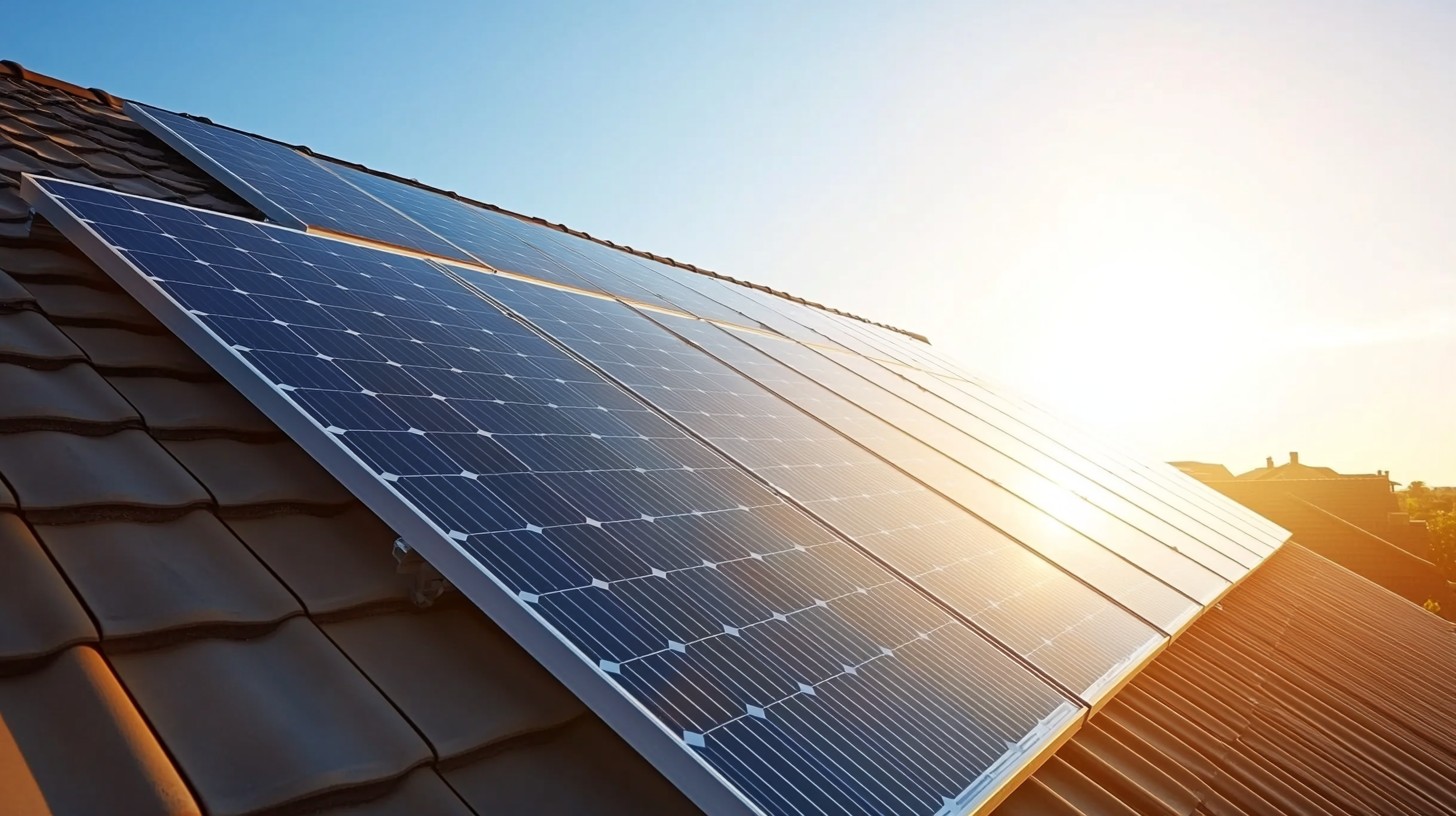 solar-panel-sunset-stockcake